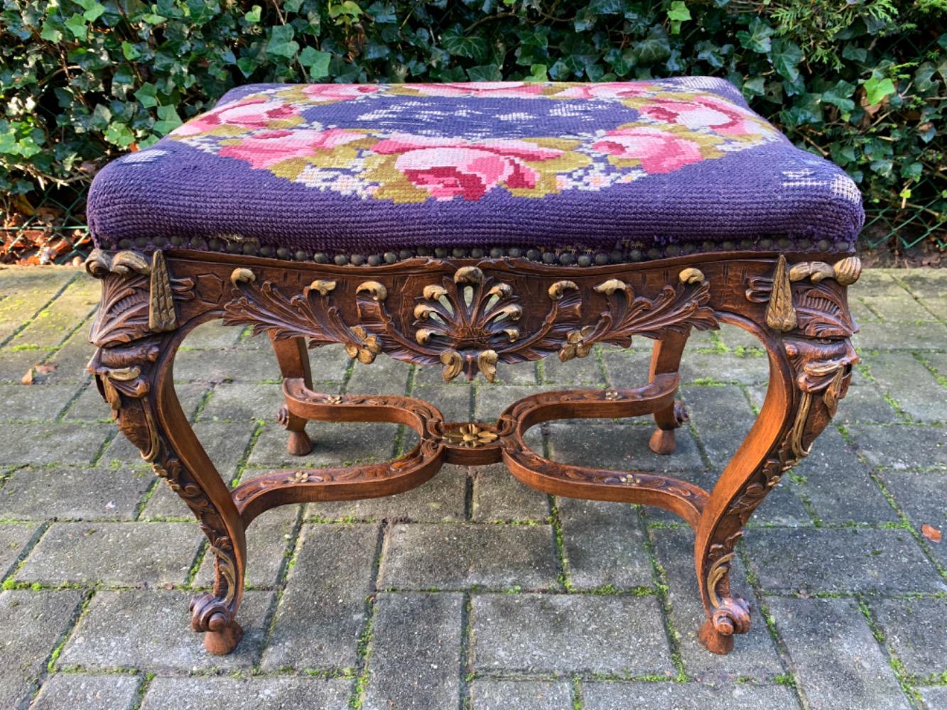 Carved Footstool