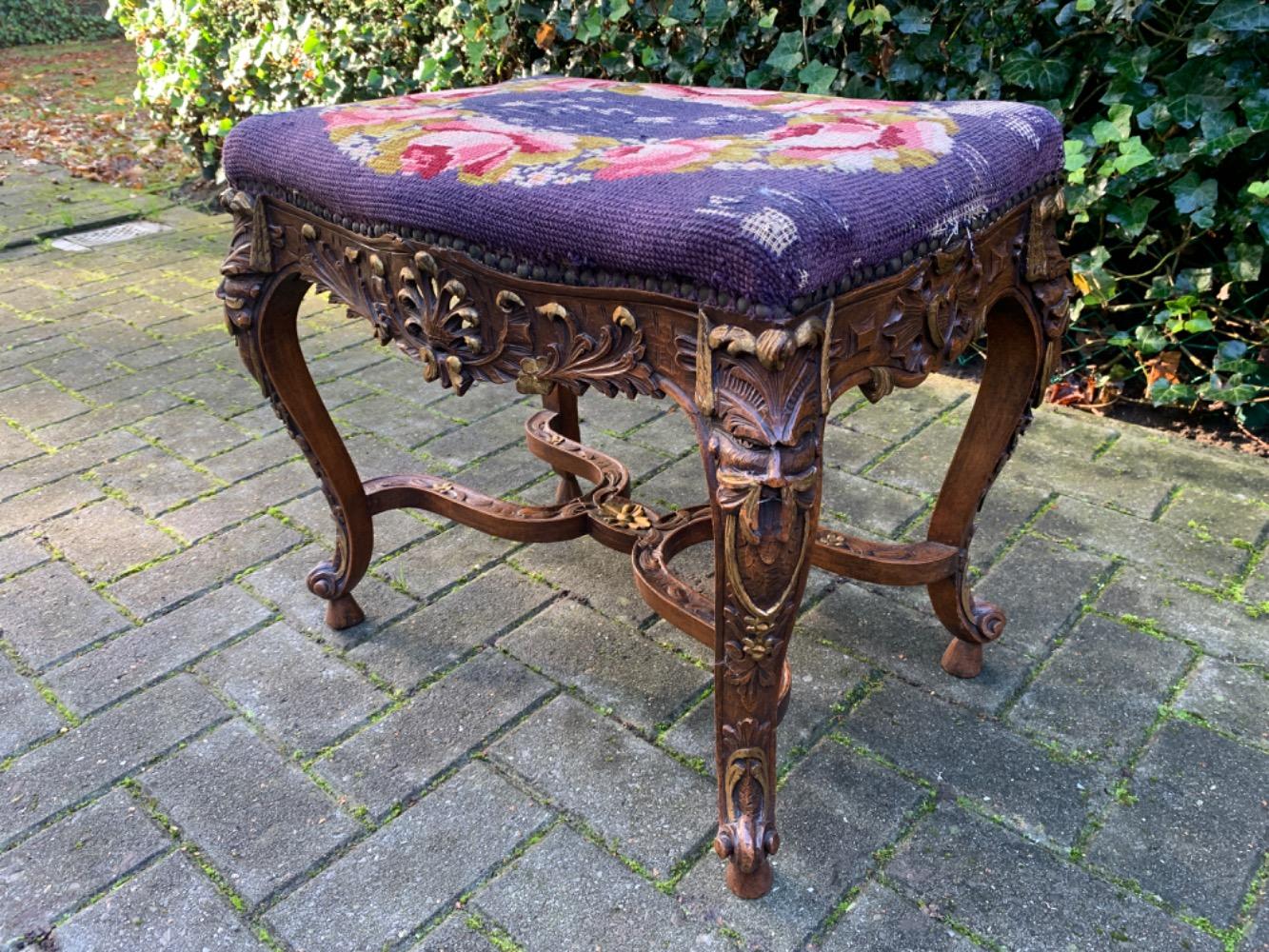 Carved Footstool