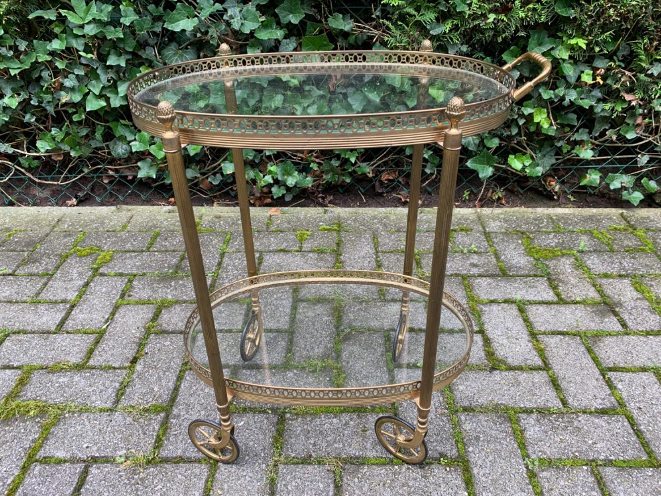 Hollywood Regency style Serving cart