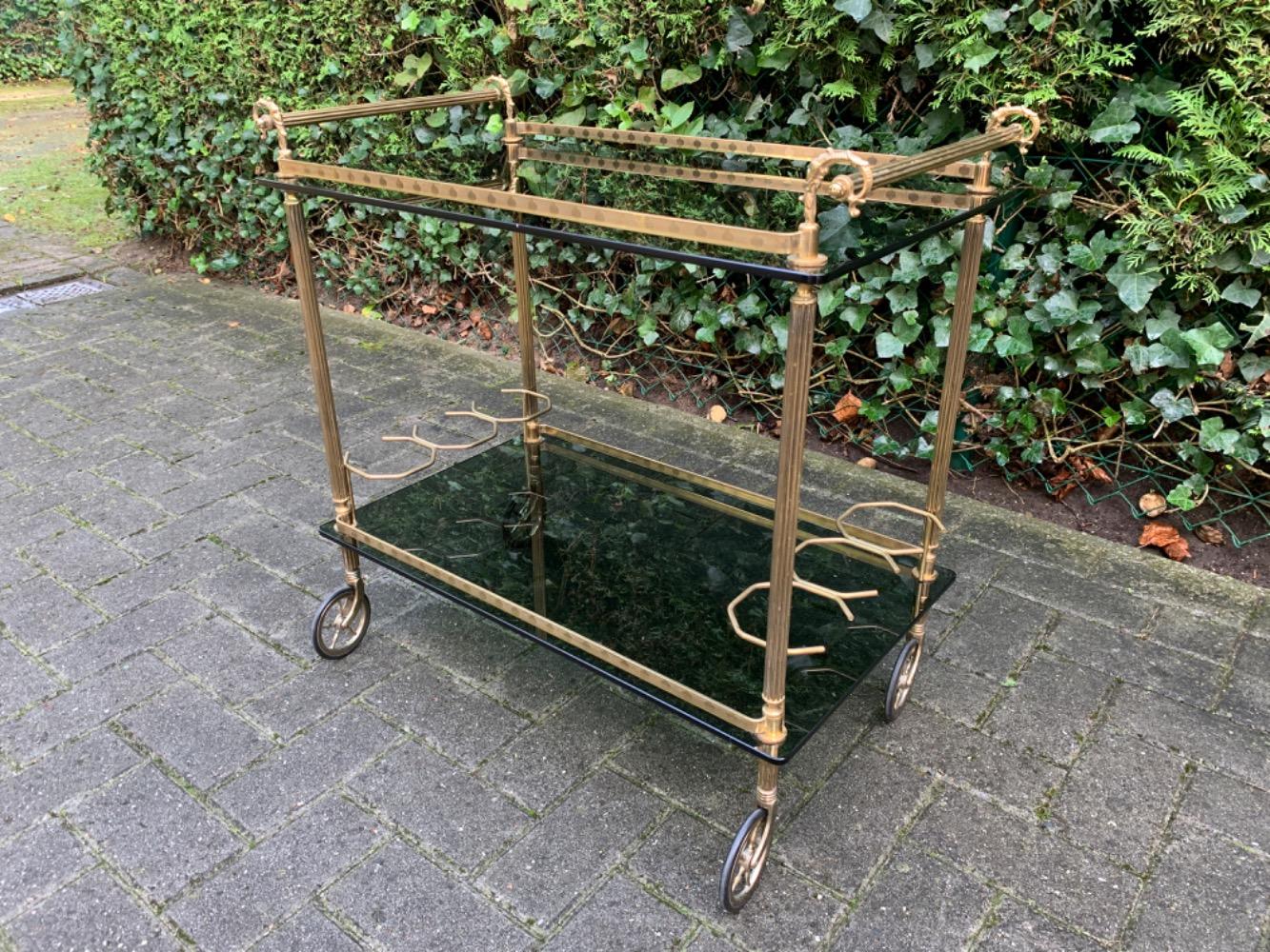 Hollywood Regency style Serving cart