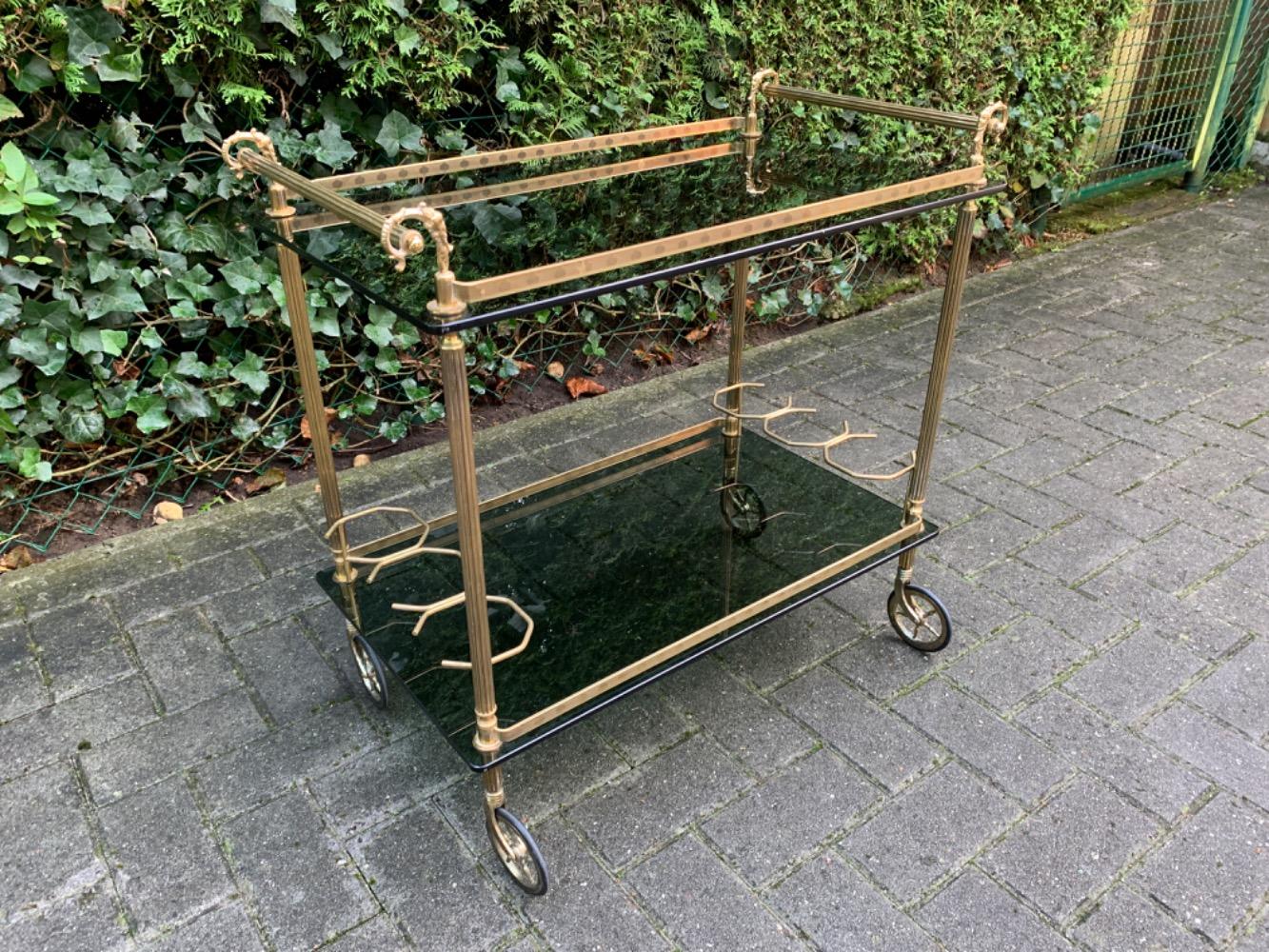 Hollywood Regency style Serving cart