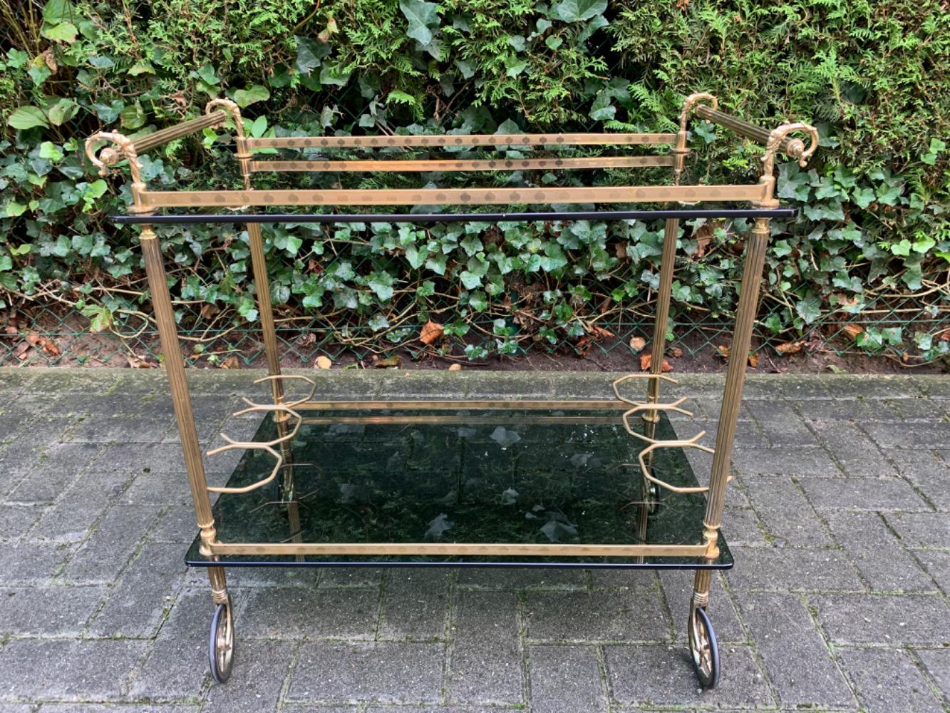 Hollywood Regency style Serving cart