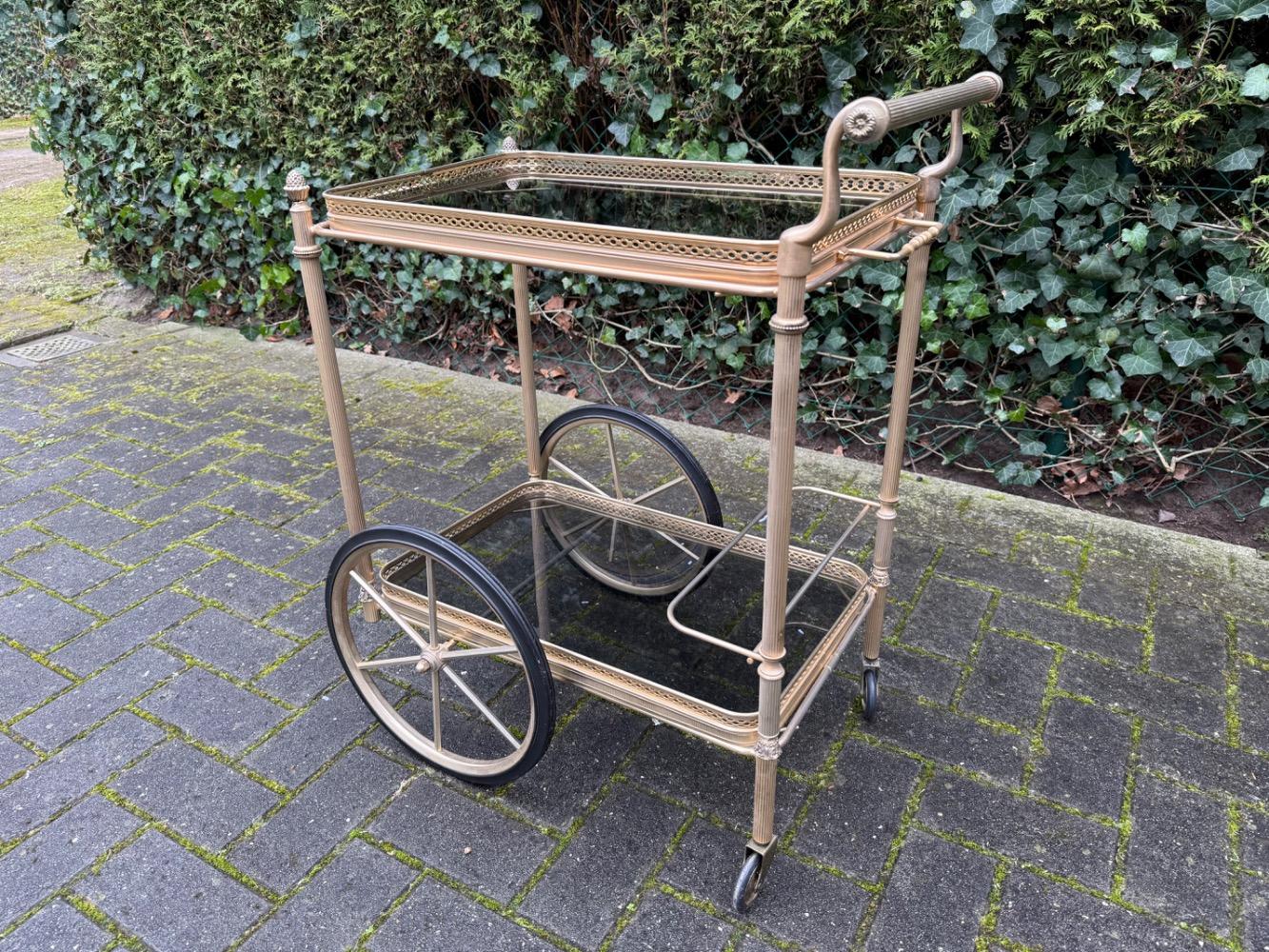 Hollywood Regency style Serving cart