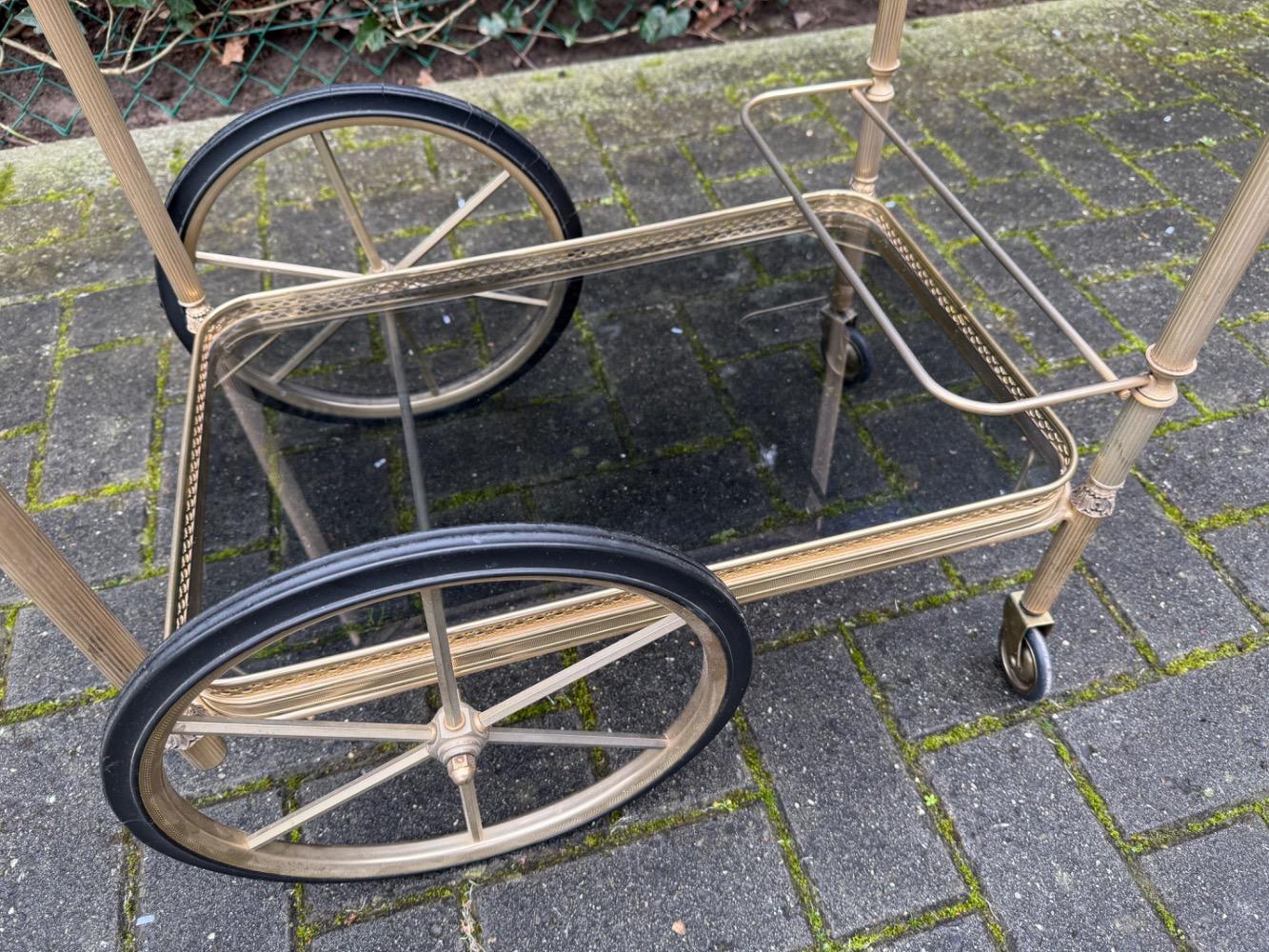 Hollywood Regency style Serving cart