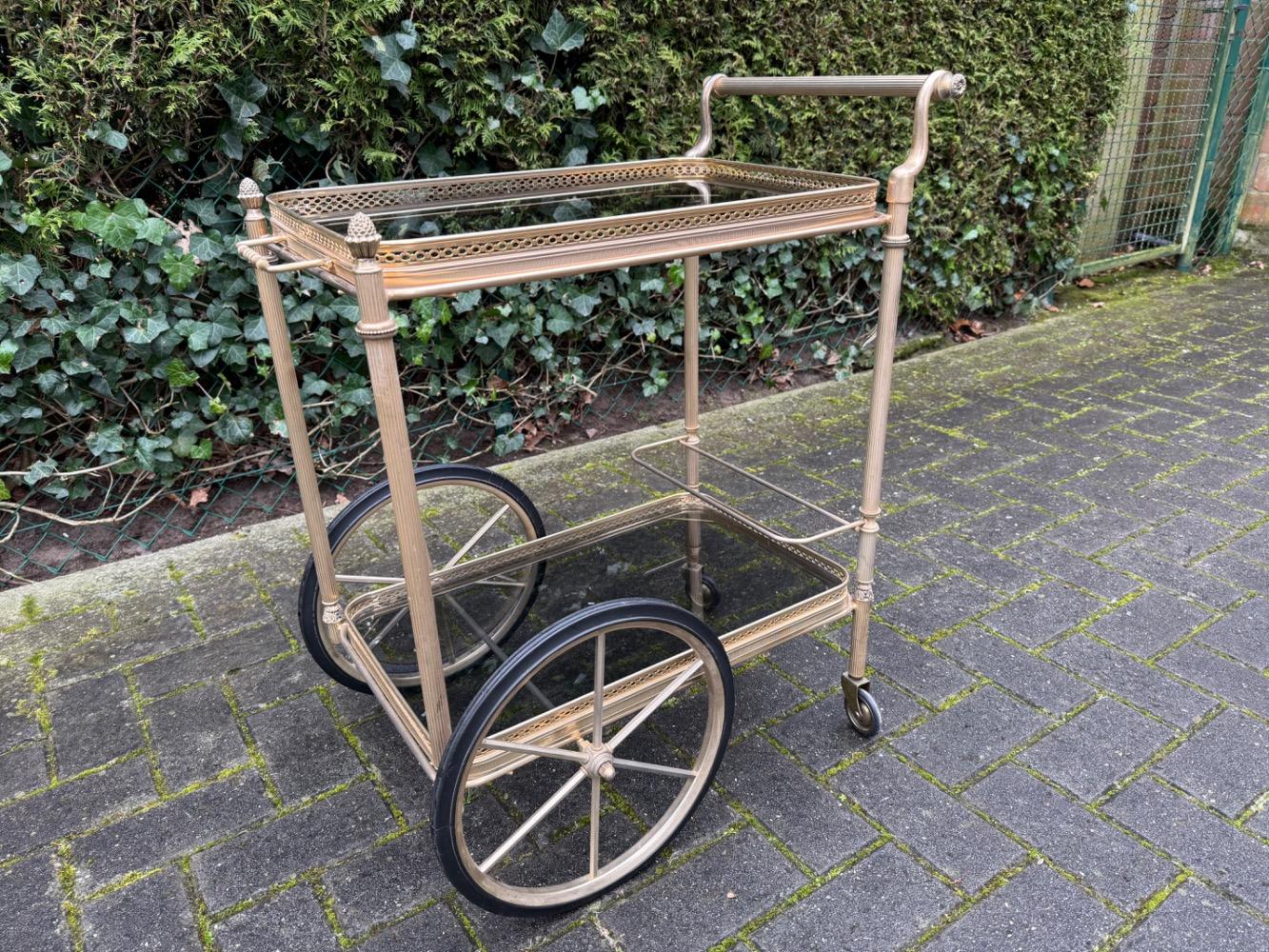 Hollywood Regency style Serving cart