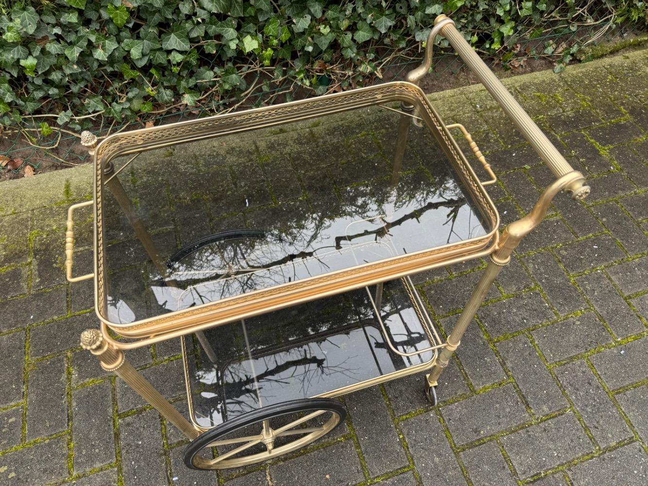 Hollywood Regency style Serving cart