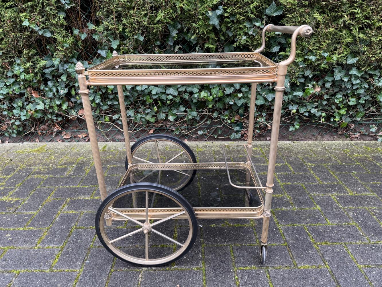 Hollywood Regency style Serving cart