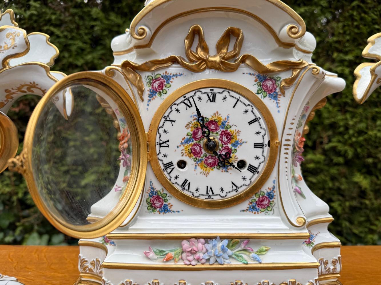 Louis XVI style Clock set