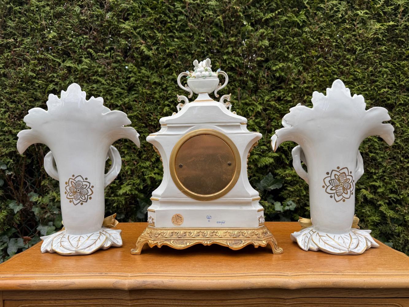 Louis XVI style Clock set