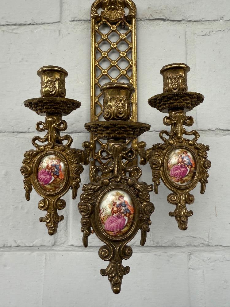 Louis XVI style Pair of wall candle holders.