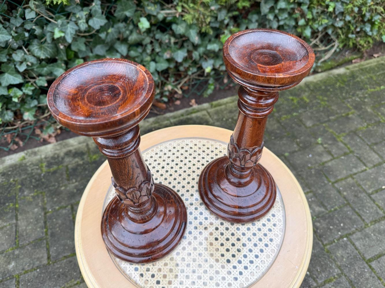 Pair of candle holders