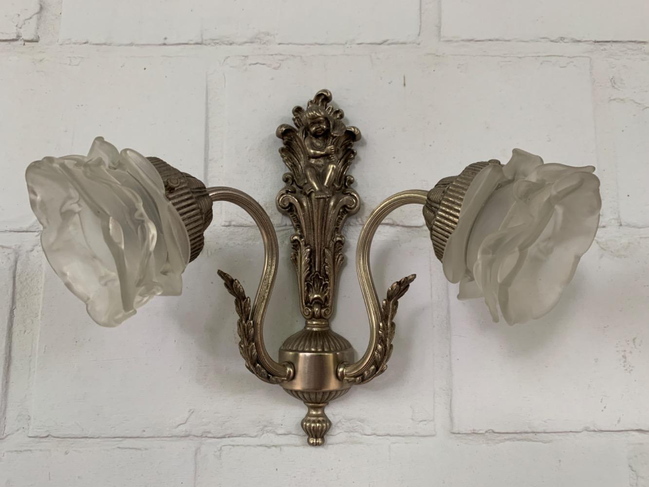 Rococo Pair of wall lights.