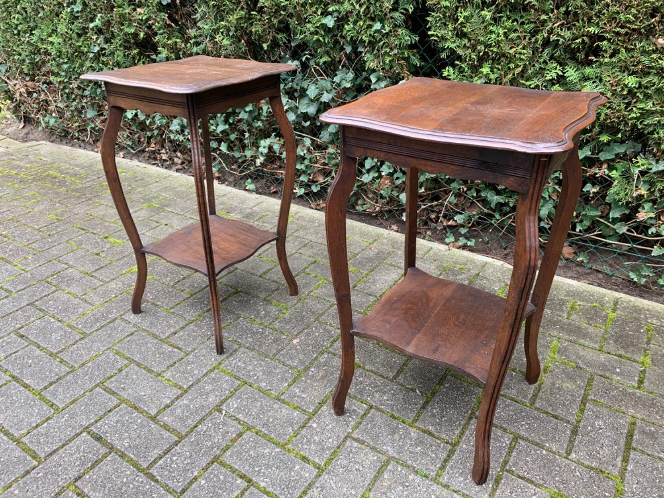 Rustique style Pair of side tables.